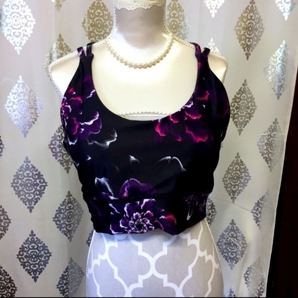 COPY - Athletic works Vibrant Floral Print Sports Bra - Picture 1 of 5